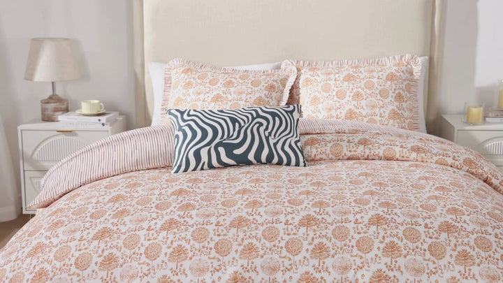 BebeTeen Clay Trees Reversible Comforter Set