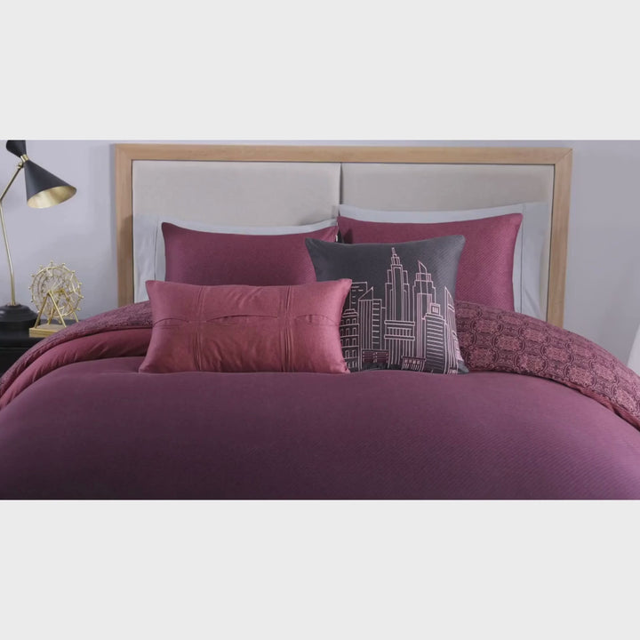 Bebejan Mauve Dreams 5 Piece Reversible Comforter Set