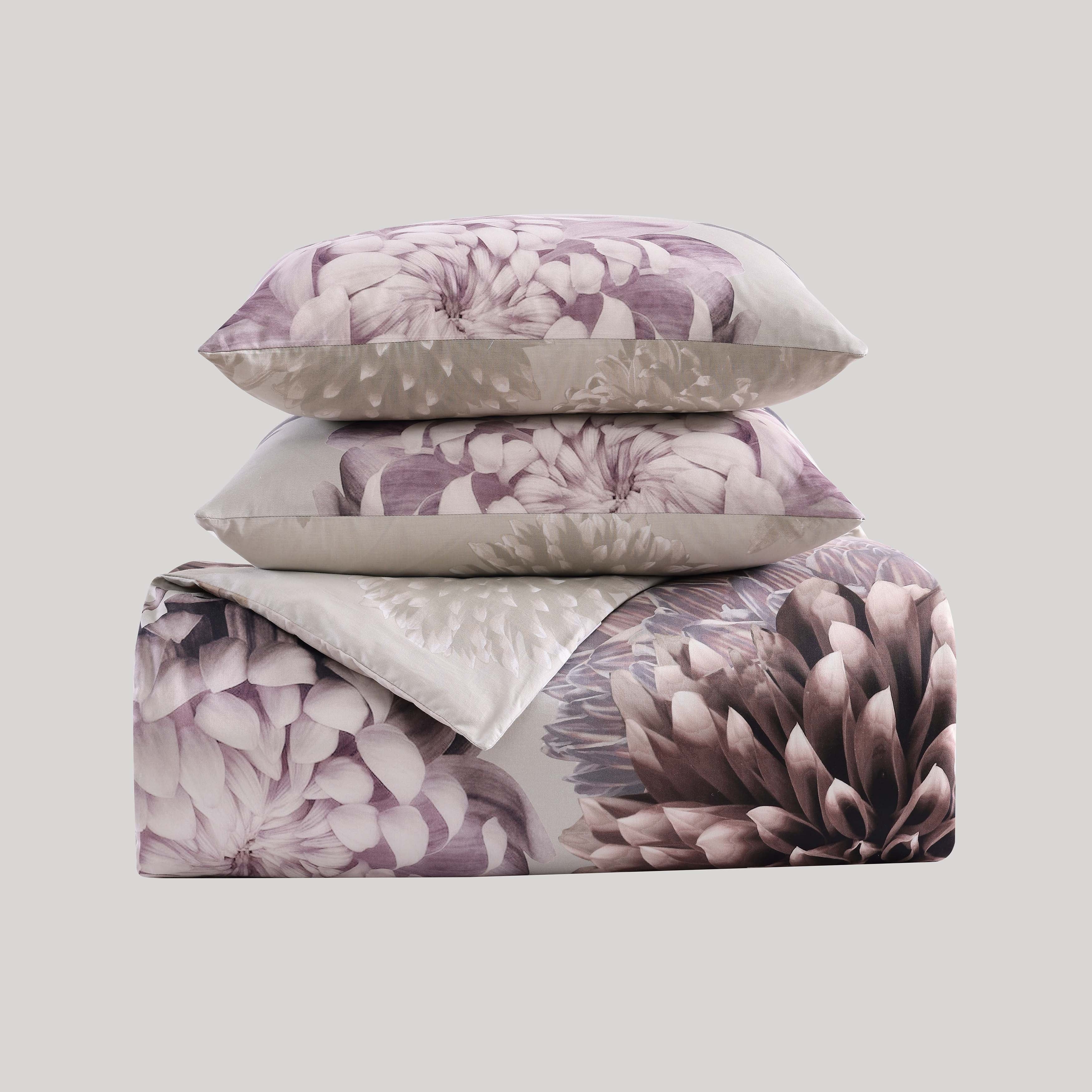 Bebejan Bloom Purple 100% Cotton 5-Piece Reversible Comforter Set Comforter Sets By Bebejan®