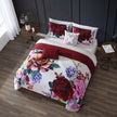 Bebejan Magenta Floral 100% Cotton 5 Piece Reversible Comforter Set